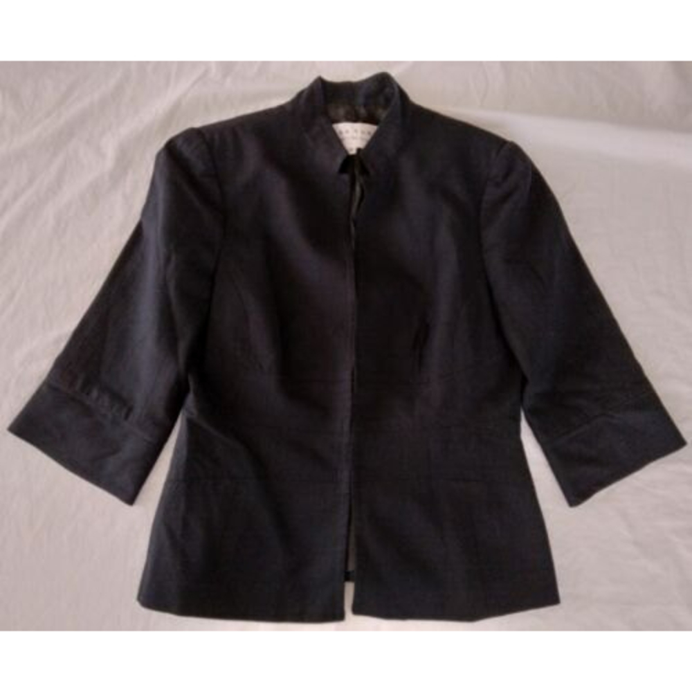 Trina Turk Black 3/4 Sleeve Blazer Jacket Black Womens Size 8